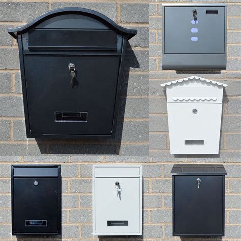 large metal post box|outside wall mounted post box.